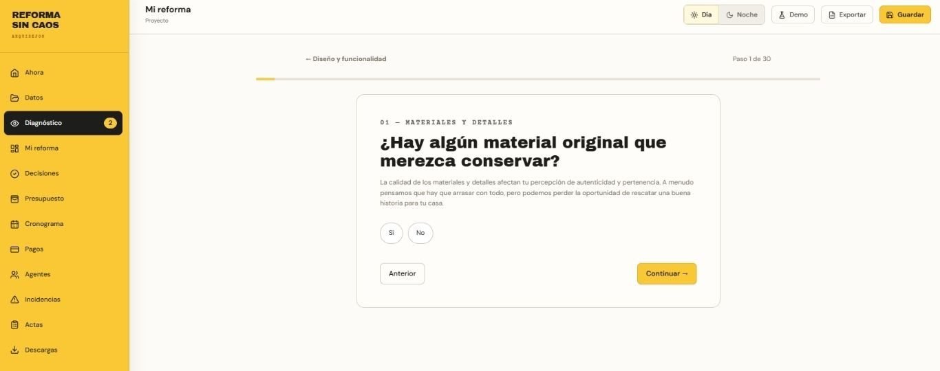 Vista detallada de una Mirada abierta dentro de la app
